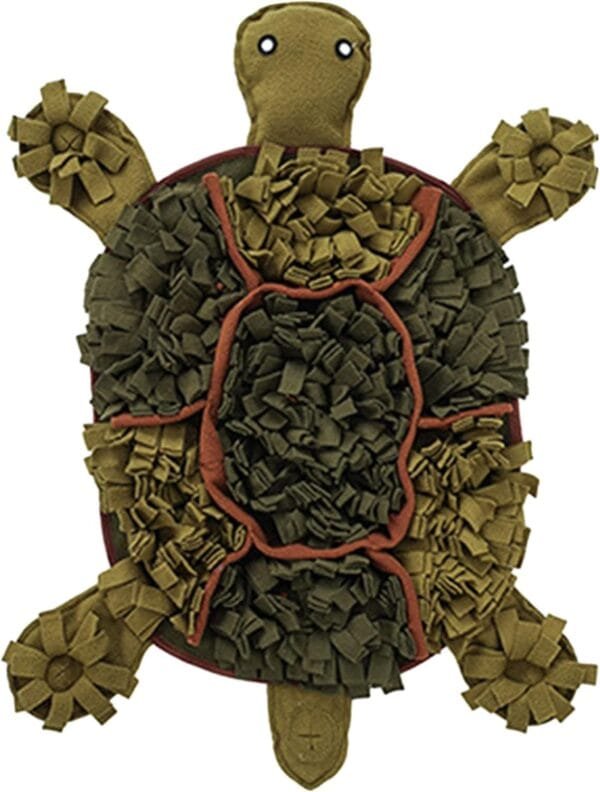 Eladcncmc Snuffle - Juguete de tortuga de peluche para perros, juguete dispensador de golosinas, resistente a los masticables, juguete suave para perros que fomenta las habilidades de búsqueda de