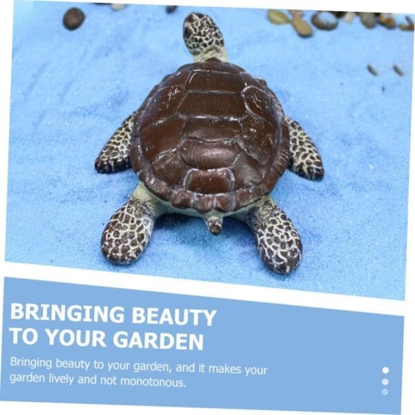 Yardwe Adornos De Tortuga Modelo De Tortuga Marina Modelo Decorativo De Tortuga Marina Manualidades para Niños Juguetes En Miniatura Juguete para Niños Decoración Animal Resina Artesanía - Image 3