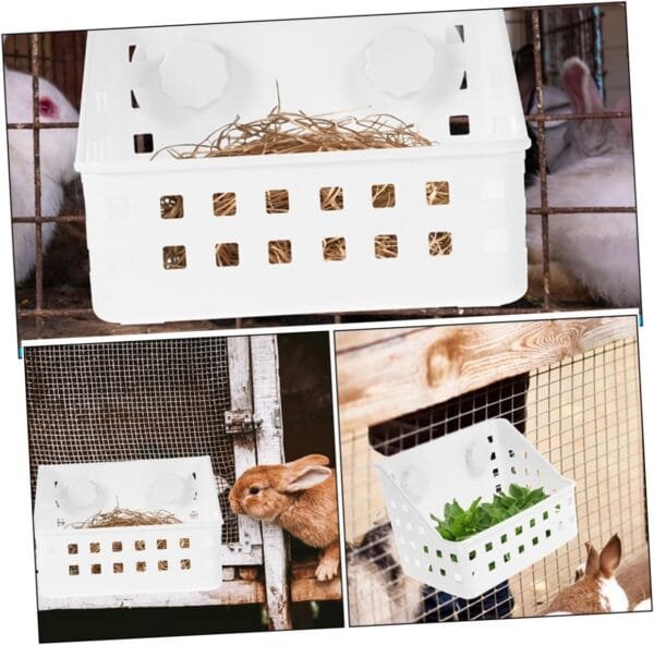 Yardwe 4 Piezas De Estante De Heno para Mascotas Suministro De Conejos Suministros para Hámster Alimentador De Conejos Reutilizable Estante De Accesorio para Conejos - Image 2