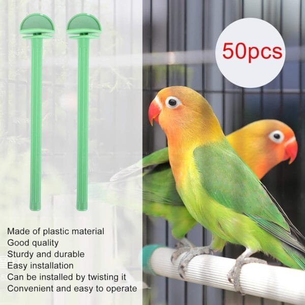 Kuuleyn 50 Perchas para jaulas de pájaros pequeñas, Soporte de plástico, Jaula para pájaros, Perchas para pájaros, pinzón Canario, Periquito, Jaula, Accesorio para Jaula de Barra - Image 6