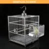Aceshop Bañera para Pájaros Cuenco de Baño Acrílico Transparente Caja de Baño para Casa de Baño Accesorio de Jaula para Pájaros con Ganchos para Pájaros Pequeños, Pinzón, Canario 12.8 * 11.3 * 13 cm - Image 3