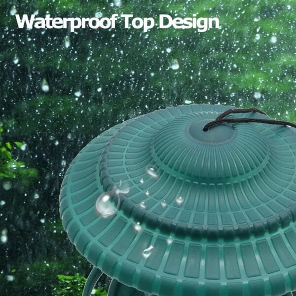 SOONHUA Comedero para Pájaros de Plástico para Colgar Contenedor de Comida para Pájaros con Techo para Patio de Jardín Al Aire Libre - Image 4
