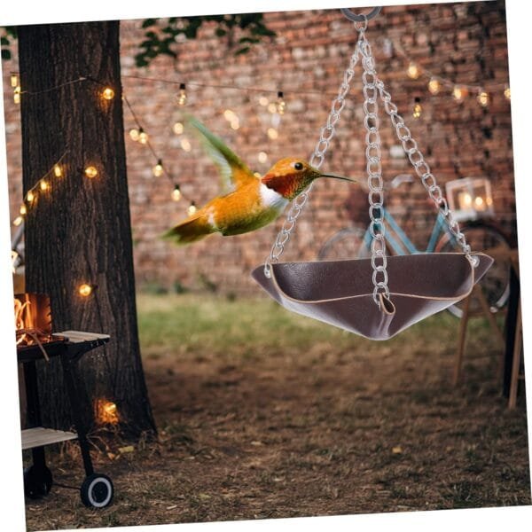 Kisangel Comedero para Colibríes Contenedor De Comida para Pájaros Comedero De Plataforma para Pájaros Dispensador De Pájaros Al Aire Comederos para Pájaros Cuero Ave Silvestre Loro - Image 6