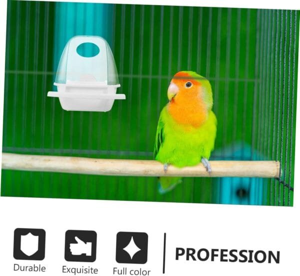 YARNOW 2 Piezas Caja De Comida para Pájaros Comedero para Pájaros a Prueba Tazón De Agua De Comida para Pájaros Plato De Comida Colgante Máquina De Alimentación Campo El Plastico - Image 2