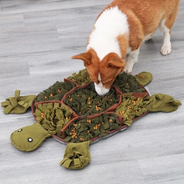 Eladcncmc Snuffle - Juguete de tortuga de peluche para perros, juguete dispensador de golosinas, resistente a los masticables, juguete suave para perros que fomenta las habilidades de búsqueda de - Image 9