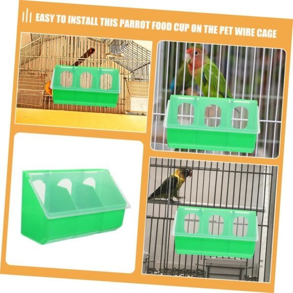 Yardwe 2 Comederos para Palomas Jaula para Pájaros Práctico Comedero para Pájaros Cuenco De Comida para Pájaros Comedero Colgante para Pájaros Contenedor De Comida para Pájaros - Image 7