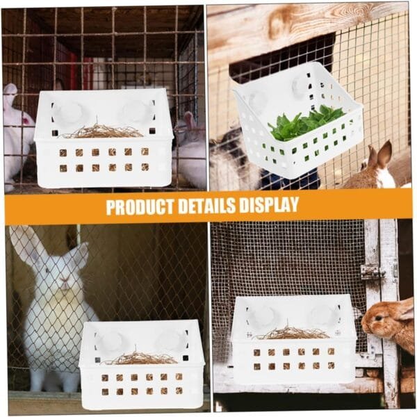 Yardwe 4 Piezas De Estante De Heno para Mascotas Suministro De Conejos Suministros para Hámster Alimentador De Conejos Reutilizable Estante De Accesorio para Conejos - Image 4