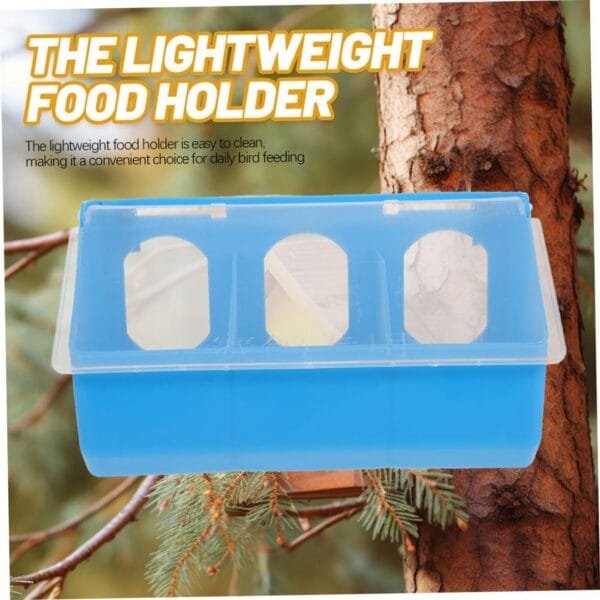 Yardwe 2 Piezas Caja para Colgar Palomas Comedero para Pollitos Plato De Comida para Pájaros Comedero para Patos Dispensador De Alimentos para Mascotas Bebedor De Palomas Blue Páginas - Image 7