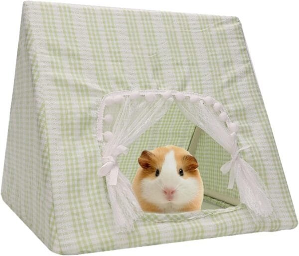 Bunny Teepee | Escondite triangular de conejo suave - Elegante escondite triangular lavable para conejos, accesorios de jaula de animales pequeños para dormir y relajarse - Image 7