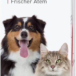 beaphar Juego de Cuidado Dental y Cepillo de Dientes para Perros Grandes y pequeños para Gatos, con Sabor a hígado, sin flúor, 1 Cepillo y 1 Pasta de Dientes