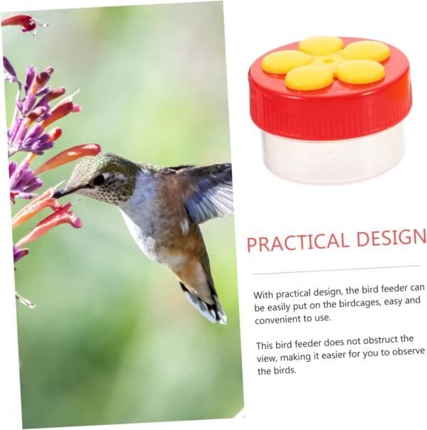 DIKACA 1 Juego Comedero para Pájaros De Flores Comederos De Anillo De Colibrí Contenedor De Comida para Pájaros Comedero para Pájaros De Jardín Dispensador Paloma El Plastico - Image 6