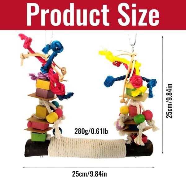 Juguetes para Pajaros, Juguetes para Columpios de Pájaros,Juguetes para Pájaros Colorful Columpio para Loros Accesorios Jaula Pajaros Bite Toy,Columpios para Pájaros Loros Hamacas para Pájaros - Image 2