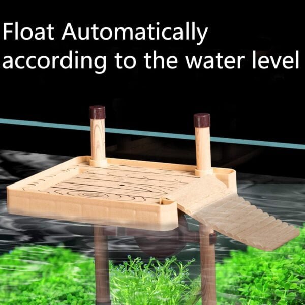 RoseFlower Plataforma Flotante para Reptiles, Tortugas Basking Plataforma con Ventosas para Acuario, Terraza Flotante de Tortugas con Escalera, para Reptiles y Anfibios Tomar el Sol Descansar #S - Image 5
