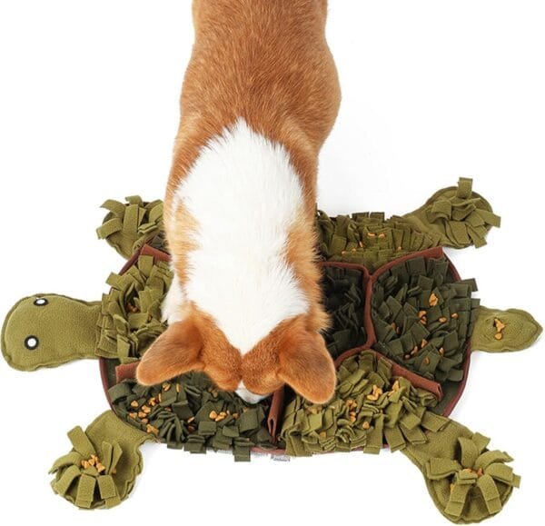 Eladcncmc Snuffle - Juguete de tortuga de peluche para perros, juguete dispensador de golosinas, resistente a los masticables, juguete suave para perros que fomenta las habilidades de búsqueda de - Image 7