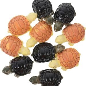 HAPINARY 20 Piezas Adorno para Mascotas De Acuario. Miniaturas De Tortugas Tortuga De Juguete Manualidades con Mini Tortugas Decoración De Tortugas Marinas Estatuilla De Mini Tortuga Resina
