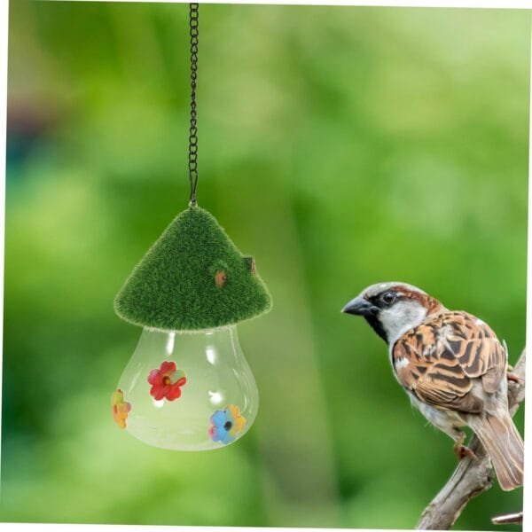 Yardwe Casa De Setas Comedero para Pájaros Conveniente Comedero para Pájaros Colgante Alimentador De Pájaros Dispensadores De Comida para Pájaros Comedero para Pájaros Colgantes Adorno - Image 4