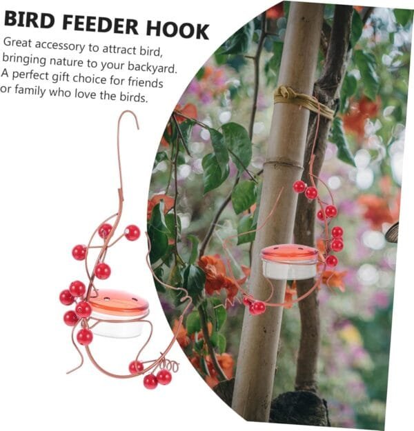 YARNOW Comedero para Colibríes Puertos De Alimentación para Comedero para Pájaros Comederos para Pájaros Pinzones Comedero Exterior para Pájaros Suministros De Cría Comida De Pajaro Metal - Image 8