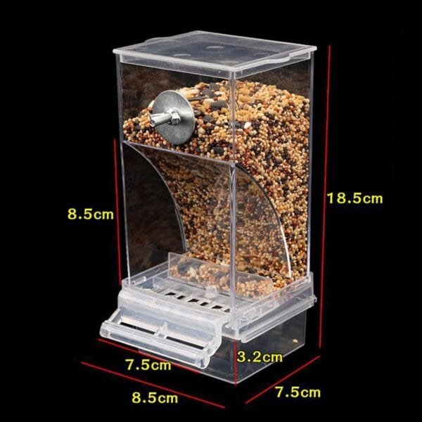 Pjeghbvop Comederos colgantes para pájaros para jaula, contenedor automático de alimentos con para periquitos, cacatúas, conure, comida para pájaros para jaula exterior - Image 3
