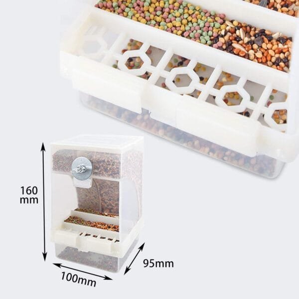 Comedero Automático para Pájaros Transparente Estación de Alimentación para Pájaros Se Puede Colgar 16 x 10 x 9,5 cm Gran Capacidad Puede Almacenar Alimentos Durante Unos 15 días. - Image 2