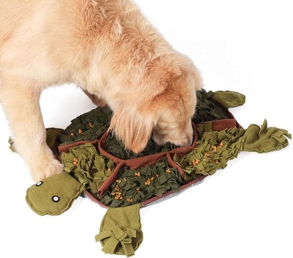 Eladcncmc Snuffle - Juguete de tortuga de peluche para perros, juguete dispensador de golosinas, resistente a los masticables, juguete suave para perros que fomenta las habilidades de búsqueda de - Image 8