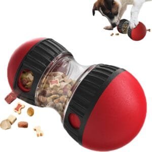 HEVIBK Juguete para Perros para Promover la Inteligencia, alimentador Lento para Perros para Mejorar la digestión, Juguete Divertido para Perros para la Salida de Alimentos