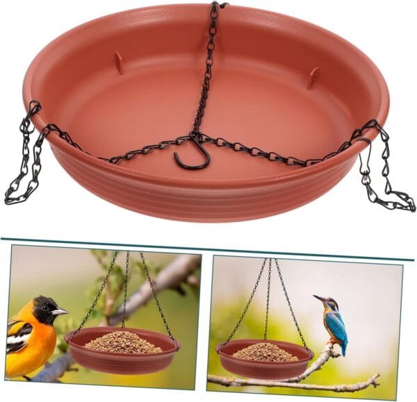 Yardwe Valla De Baño para Pájaros Comedero para Pájaros Alimentador De Loros Soporte De Comida para Pájaros Aire Libre Alimentador Colgante para Loros Comedero para Pájaros Colgantes - Image 8