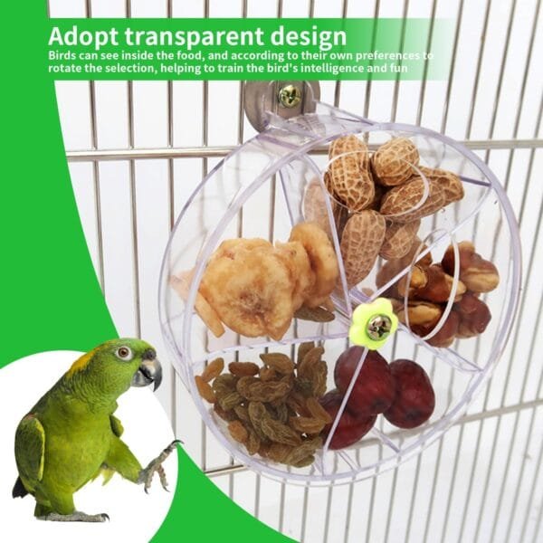 momgyaamz Juguetes Loros, Pájaros Juguete Acrílico, Juguetes Agapornis Giratorio, Bird Feeder, Masticar Juguetes Colgante, Pajaros Juguetes Intelectuales, Jaula Accesorios Transparente - Image 7