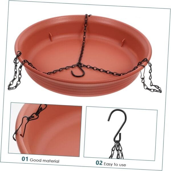 Yardwe Valla De Baño para Pájaros Comedero para Pájaros Alimentador De Loros Soporte De Comida para Pájaros Aire Libre Alimentador Colgante para Loros Comedero para Pájaros Colgantes - Image 9