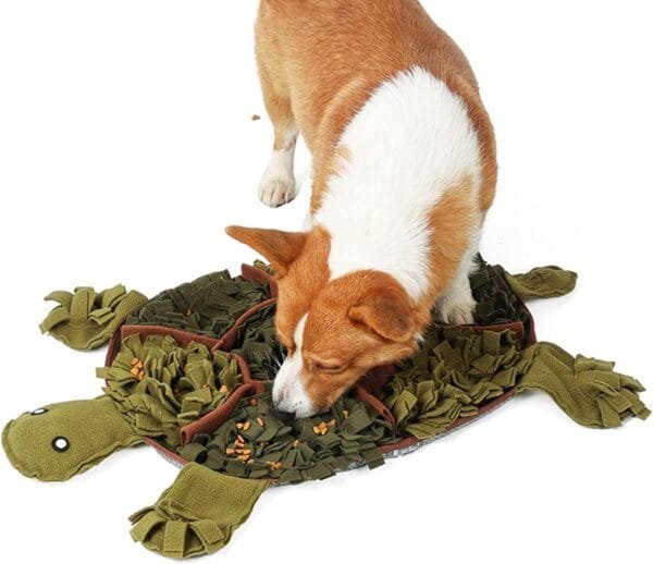 Btgghytr Juguete de peluche para perros, tapete de peluche para olfatear con tortuga, juguete interactivo para masticar, alivia el estrés y mejora la salud - Image 4