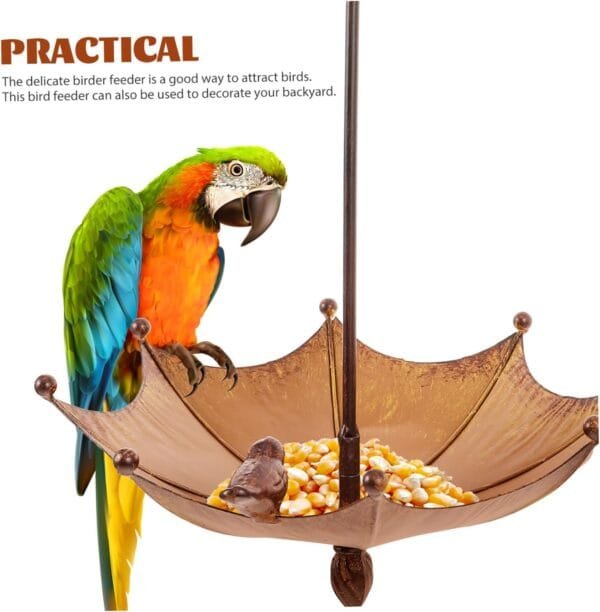 Yardwe Comedero para Pájaros Práctico Alimentador De Ofertas Comederos para Pájaros para Colgar Aire Libre Contenedor De Comida para Pájaros Comedero para Loros Coffee Planchar - Image 2