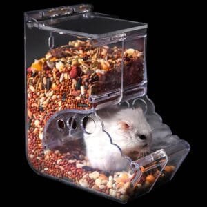 Dispensador de Alimentación para Hámster, Alimentador Automático de Hámster, Comedero Automático Hámster, Adecuada para pequeñas Mascotas como hámsteres, erizos, Ardillas, cobayas y Aves (400 ml)