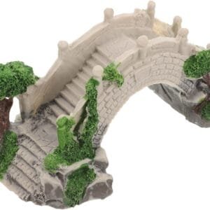 BESPORTBLE Puente decorativo para acuario, puente de reptiles, mini puente de arco, refugio de camarones, cueva de tortugas, casa de reptiles, jardines de hadas, puente, decoración de peceras, mini