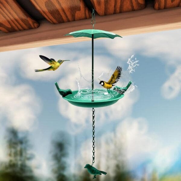 Comederos para pájaros para exteriores, comedero de colibrí, cuenco de comida para pájaros, decoración de jardín, cuenco de hierro para pájaros, comederos para pájaros silvestres, baños para pájaros - Image 3