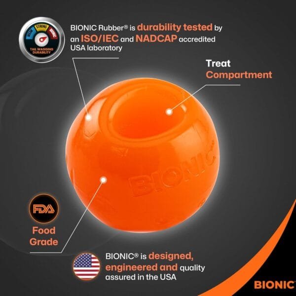 BIONIC Juguete Interactivo para Perros Pelota, M, 6,7 cm - Image 3