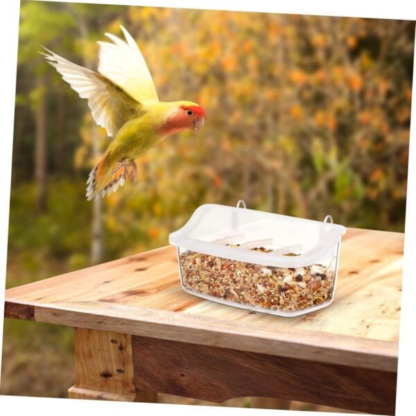 BESPORTBLE 2 Piezas Dispensador De Agua para Pájaros Comederos para Pájaros Delicados para Exteriores Dispensador De Comida Pinzón El Plastico Caja De Comida para Pájaros El Pájaro - Image 5