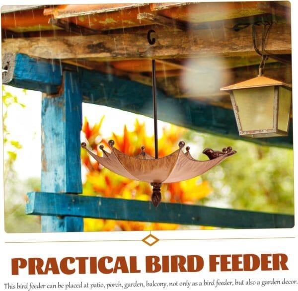 Yardwe Comedero para Pájaros Práctico Alimentador De Ofertas Comederos para Pájaros para Colgar Aire Libre Contenedor De Comida para Pájaros Comedero para Loros Coffee Planchar - Image 4