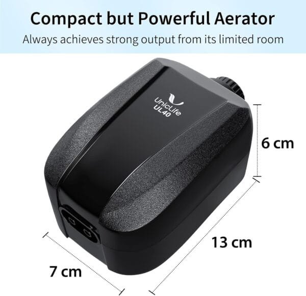 Pawfly 2 W/4 W Bomba Aire Acuario Compacta Aireador Oxigenador de Acuario Silencioso con Tubos de Aire de Piedra y Accesorios de Válvula de Retención para Cubos y Peceras - Image 7