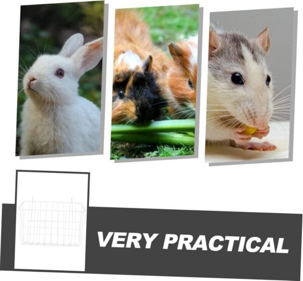 HAPINARY Alimentador De Conejos Heno De Conejillo De Indias Soporte para Conejos Soporte De Hierro Accesorios para Hámster Alimentador De Jaula De Conejo Alimentador De Animales - Image 5