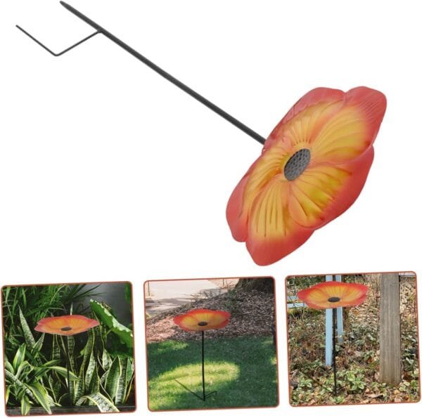 Yardwe Jardín Decorativo Baño De Pájaros Comedero para Pájaros Lavabo De Baño para Loros Bebedero para Pájaros Jardín De Pie Baño De Pájaros para Jardín Tazón De Comida para Pájaros - Image 9