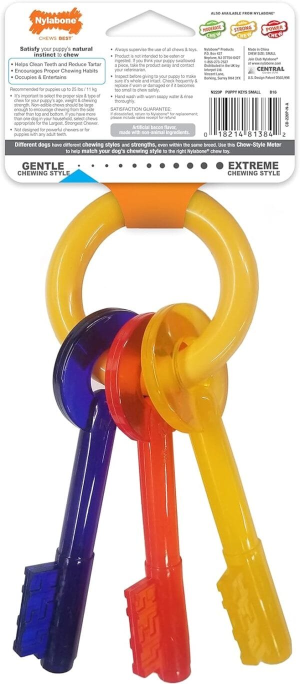 Nylabone - Teething Keys pequeño, juguete para dentición de cachorros - Image 8