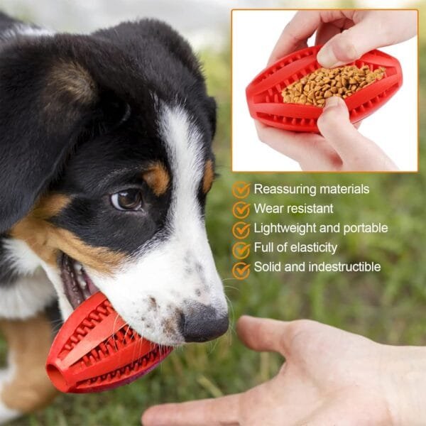 2pcs Pelota de Caucho Natural para Perros, Pelota Duradera para Comedero de Perros, Juguete para Limpieza de Dientes de Perro, Pelota Perro Indestructible,Juguetes Interactivos para Perros(6 cm) - Image 4