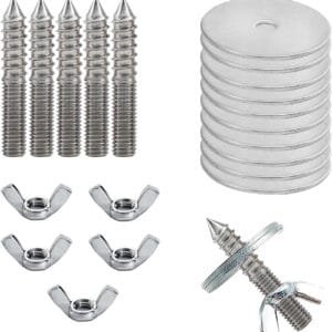 JVHLOV Juego de 5 Tornillos de Acero Inoxidable para Montaje de Barras de Asiento, 5 Piezas Perca de Pájaro, para Accesorios de Percha de Jaula de Pájaros para Loros