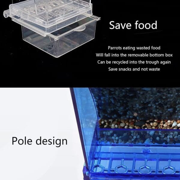 Pjeghbvop Comederos colgantes para pájaros para jaula, contenedor automático de alimentos con para periquitos, cacatúas, conure, comida para pájaros para jaula exterior - Image 5