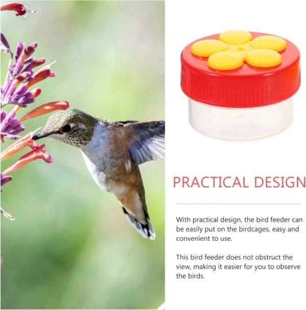 YARNOW 2 Juegos De Comederos para Pájaros para Exteriores Comida para Pájaros Contenedor Transparente para Exteriores Dispensador De Comedero Decorativo para Pájaros Contenedor - Image 2