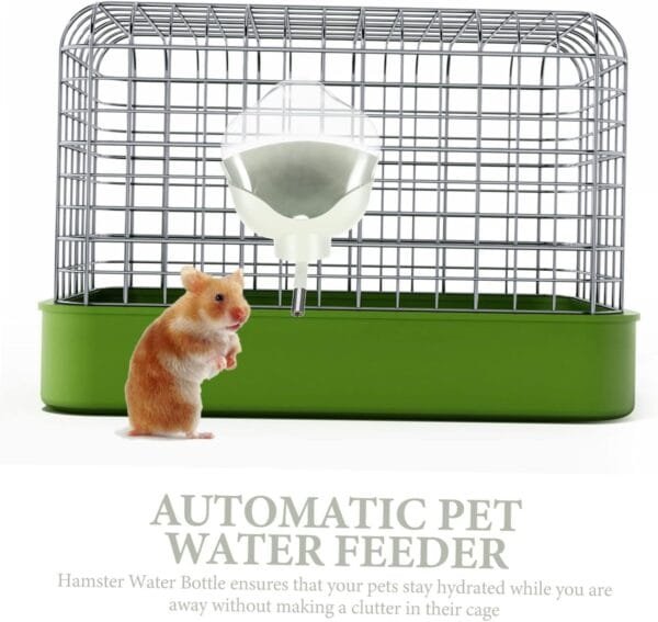 Yardwe 4 Piezas Botella De Agua De Hámster Alimentador De Agua para Hámster Alimentador Automático Jaula De Conejo Comedero para Conejitos Bebedero para Hamster Tetera Light Green Páginas - Image 7
