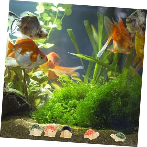 Yardwe 150 Uds Paisajismo del Tanque De Peces Decoración Juguetes Tortuga Océano Decoración Mar Decoración Micro Paisaje Decoraciones Resina - Image 5