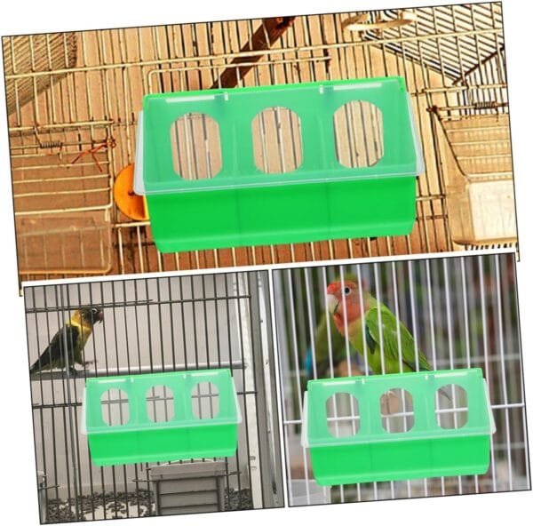 Yardwe 2 Comederos para Palomas Jaula para Pájaros Práctico Comedero para Pájaros Cuenco De Comida para Pájaros Comedero Colgante para Pájaros Contenedor De Comida para Pájaros - Image 5