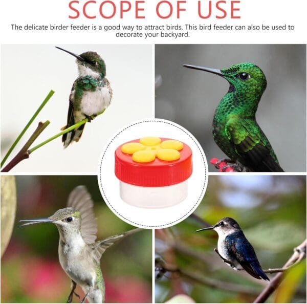 YARNOW 2 Juegos De Comederos para Pájaros para Exteriores Comida para Pájaros Contenedor Transparente para Exteriores Dispensador De Comedero Decorativo para Pájaros Contenedor - Image 5