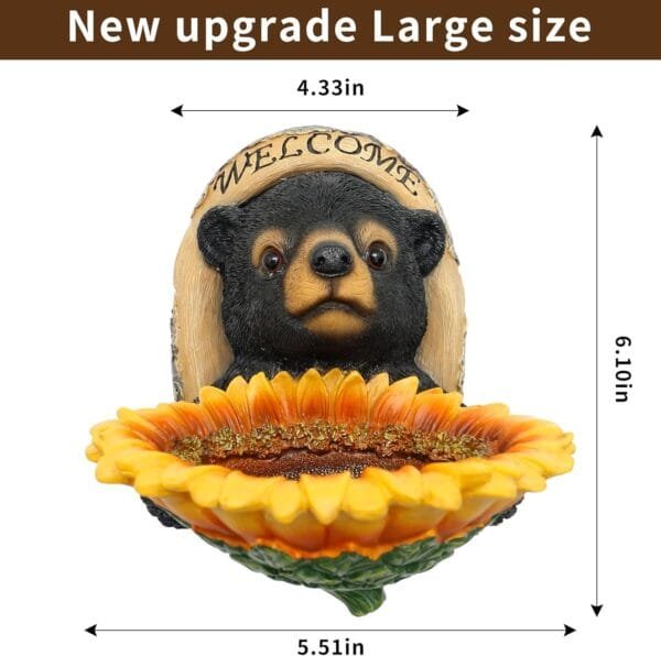 FLORA GUARD Dispensador de comida para pájaros, bandeja de girasol, comedero para pájaros, decoración de árbol para exteriores, decoración de jardín caprichosa, para valla de tronco de árbol-yar - Image 4