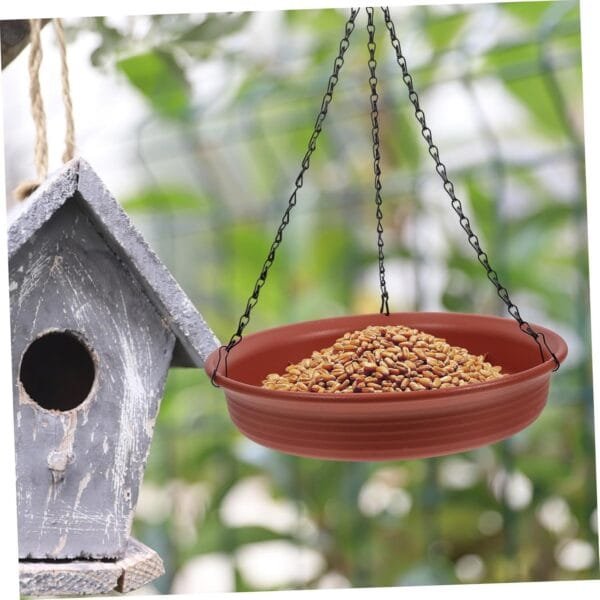 Yardwe Valla De Baño para Pájaros Comedero para Pájaros Alimentador De Loros Soporte De Comida para Pájaros Aire Libre Alimentador Colgante para Loros Comedero para Pájaros Colgantes - Image 4